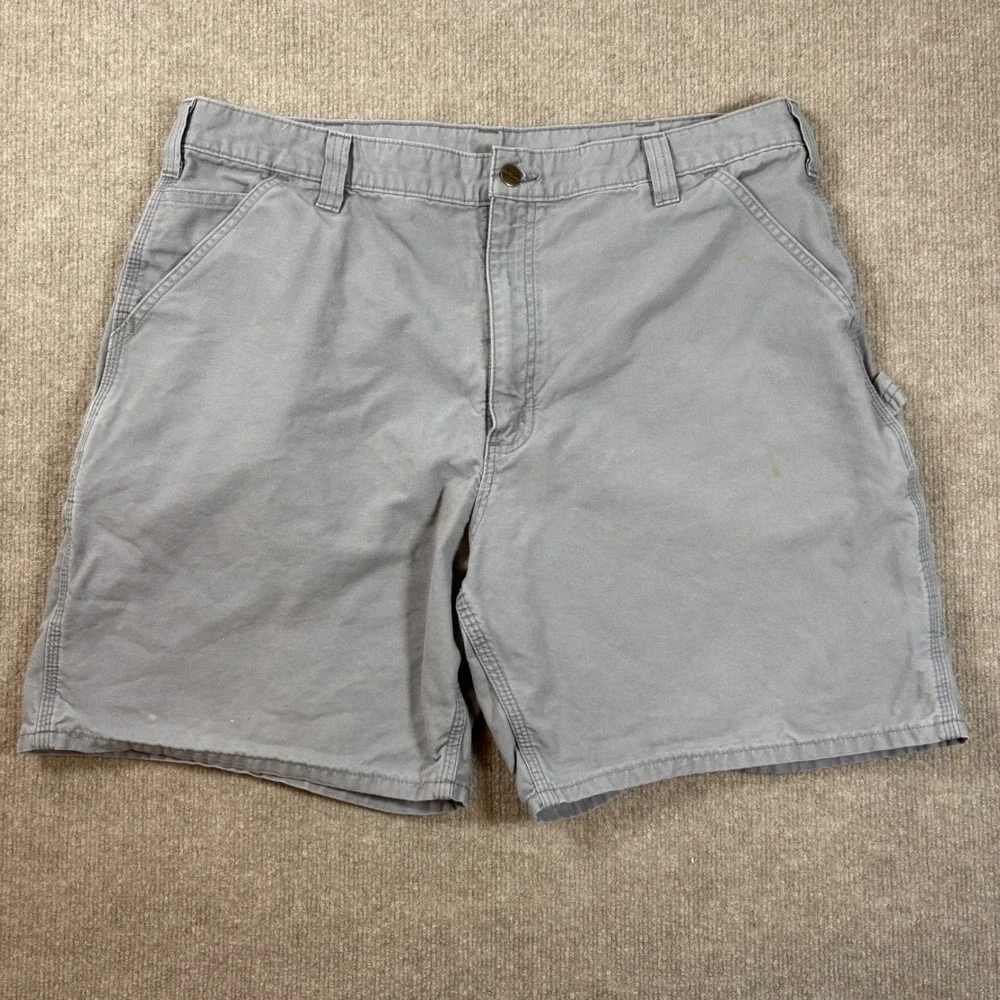 Carhartt Original Fit‎ Gray Distressed Cargo Work Shorts Men's Size 40 B144